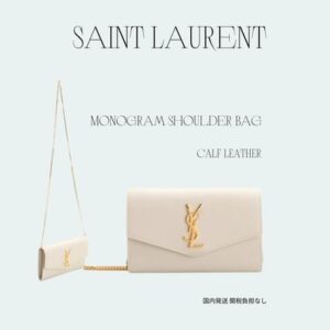Saint Laurent MONOGRAM ALL OVER 2023-24FW Casual Style Calfskin 3WAY Plain Party Style Office Style