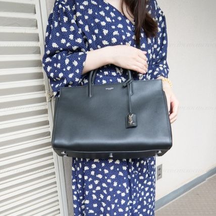 Saint Laurent CABAS RIVE GAUCHE Calfskin Street Style 2WAY Plain Other Animal Patterns - Image 2