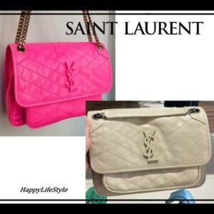 Saint Laurent Niki Casual Style Calfskin 2WAY Chain Plain Leather Elegant Style