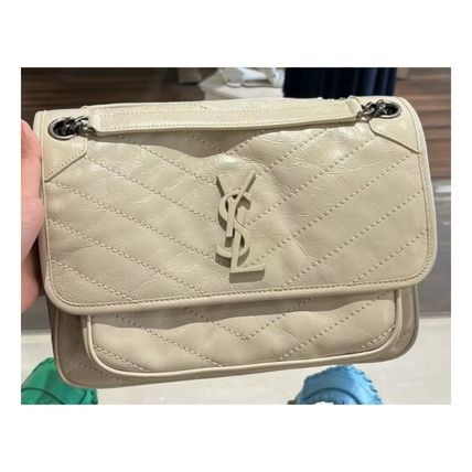 Saint Laurent Niki Casual Style Calfskin 2WAY Chain Plain Leather Elegant Style - Image 2