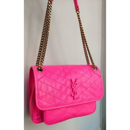 Saint Laurent Niki Casual Style Calfskin 2WAY Chain Plain Leather Elegant Style - Image 3
