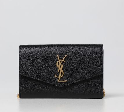 Saint Laurent UPTOWN CHAIN WALLET IN GRAIN DE POUDRE EMBOSSED LEATHER - Image 2