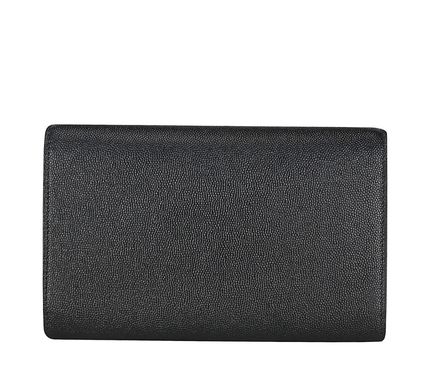 Saint Laurent UPTOWN CHAIN WALLET IN GRAIN DE POUDRE EMBOSSED LEATHER - Image 3