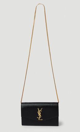 Saint Laurent UPTOWN CHAIN WALLET IN GRAIN DE POUDRE EMBOSSED LEATHER - Image 5