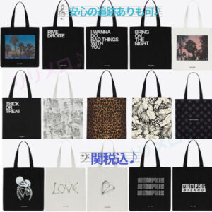 Saint Laurent Unisex Street Style Totes