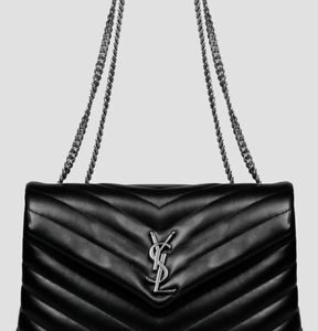 Saint Laurent LOU LOULOU MEDIUM IN QUILTED ??Y?? LEATHER (574946DV7261000)