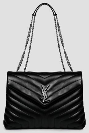 Saint Laurent LOU LOULOU MEDIUM IN QUILTED ??Y?? LEATHER (574946DV7261000)