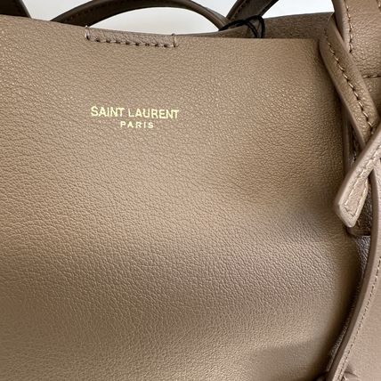 Saint Laurent Plain Leather Logo Outlet Shoulder Bags - Image 4