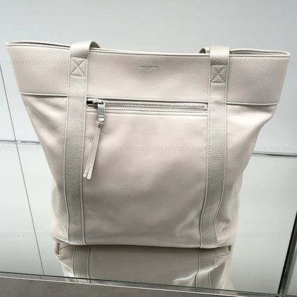 Saint Laurent Blended Fabrics Plain Leather Elegant Style Logo Outlet - Image 3