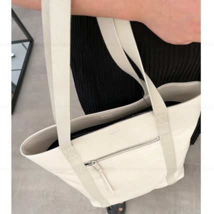 Saint Laurent Blended Fabrics Plain Leather Elegant Style Logo Outlet - Image 4