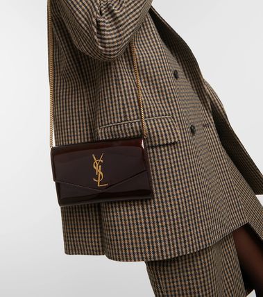 Saint Laurent UPTOWN Plain Leather Logo Shoulder Bags - Image 2