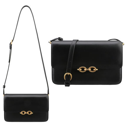 Saint Laurent Casual Style Calfskin Street Style Leather Party Style