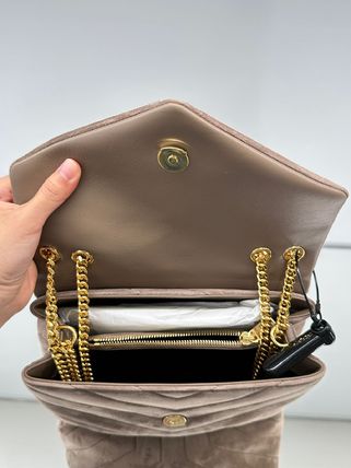 Saint Laurent LOULOU Casual Style 2WAY Plain Leather Office Style Elegant Style (574946 DV727) - Image 2