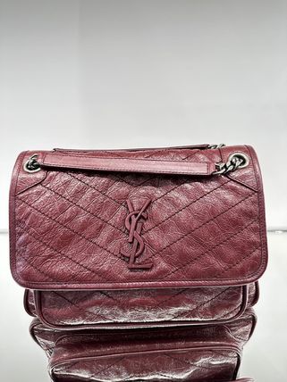 Saint Laurent Niki Casual Style Plain Leather Office Style Elegant Style (498894 0EN04)