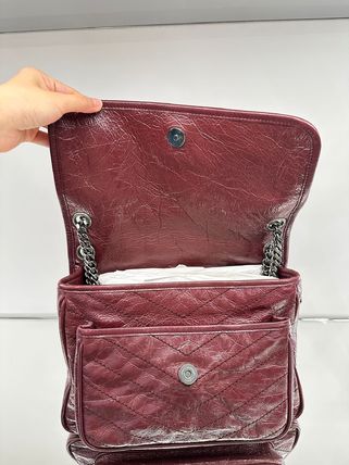 Saint Laurent Niki Casual Style Plain Leather Office Style Elegant Style (498894 0EN04) - Image 3
