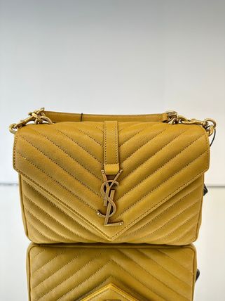 Saint Laurent COLLEGE COLLEGE MEDIUM CHAIN BAG IN QUILTED LEATHER (600279 BRM07)