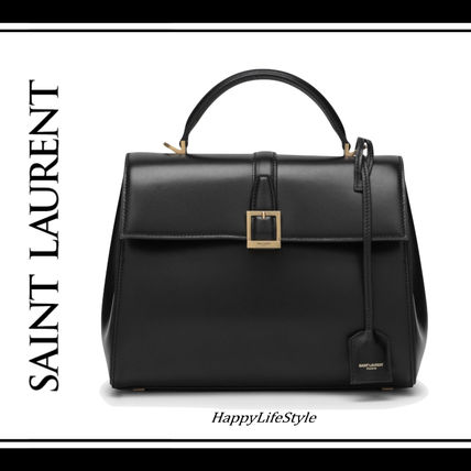 Saint Laurent 2022-23FW Casual Style Calfskin 2WAY Bi-color Plain Leather