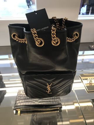 Saint Laurent Casual Style Lambskin 2WAY Plain Party Style Office Style - Image 2