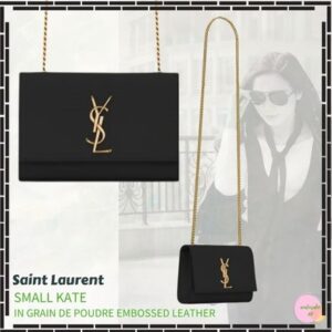 Saint Laurent KATE Casual Style Calfskin Suede 2WAY Chain Leather Party Style