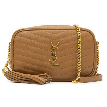 Saint Laurent Casual Style Calfskin Plain Leather Party Style (612579)