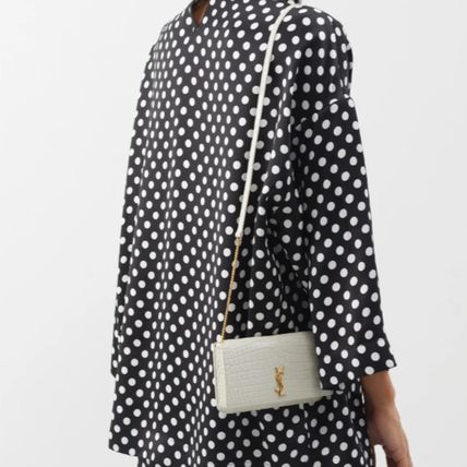 Saint Laurent Casual Style Calfskin Crocodile 2WAY Chain Plain Leather (1554783) - Image 3