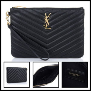 Saint Laurent Street Style Leather Office Style Formal Style  Clutches