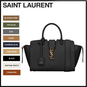 Saint Laurent DOWNTOWN Casual Style Unisex Street Style A4 2WAY Plain Leather