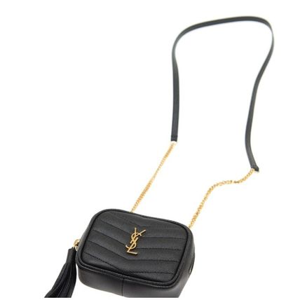 Saint Laurent Chain Leather Logo Shoulder Bags - Image 5