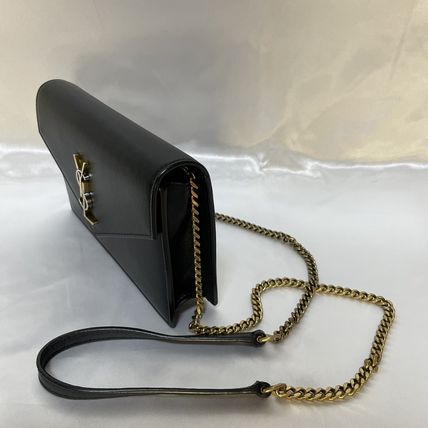 Saint Laurent ENVELOPPE 2023 SS Monogram Casual Style Unisex Lambskin Blended Fabrics - Image 3