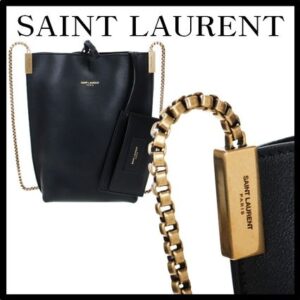 Saint Laurent Casual Style Street Style Logo Shoulder Bags