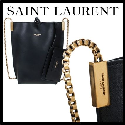Saint Laurent Casual Style Street Style Logo Shoulder Bags
