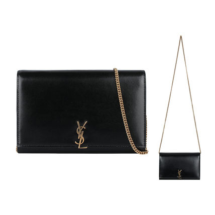 Saint Laurent Casual Style Leather Office Style Elegant Style Crossbody