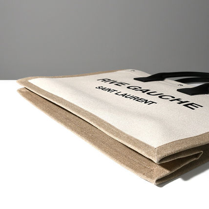 Saint Laurent Casual Style Unisex Blended Fabrics Plain Logo Totes (509415 FAA) - Image 5