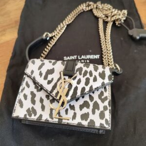 Saint Laurent 2022 SS Leopard Patterns Unisex Calfskin Street Style Chain