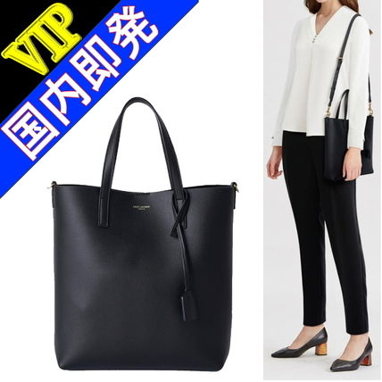 Saint Laurent Casual Style Unisex 2WAY Plain Leather Office Style (600307CSV0J1000, 600307)