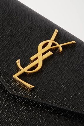 Saint Laurent UPTOWN 2020-21FW Unisex Calfskin Plain Party Style Logo Clutches - Image 3