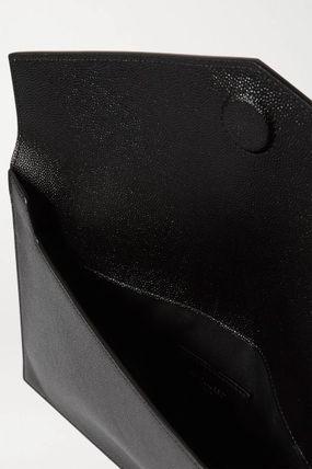 Saint Laurent UPTOWN 2020-21FW Unisex Calfskin Plain Party Style Logo Clutches - Image 4