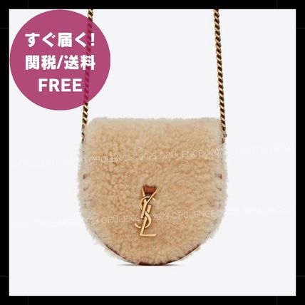 Saint Laurent Casual Style Plain Leather Party Style Elegant Style