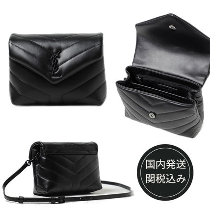 Saint Laurent Casual Style Leather Elegant Style Logo Shoulder Bags (678401 DV7081000) - Image 2