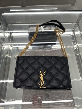 Saint Laurent Casual Style 3WAY Plain Leather Party Style Elegant Style (612544 DV707 9141)