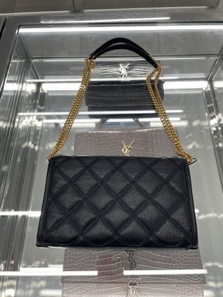 Saint Laurent Casual Style 3WAY Plain Leather Party Style Elegant Style (612544 DV707 9141) - Image 2