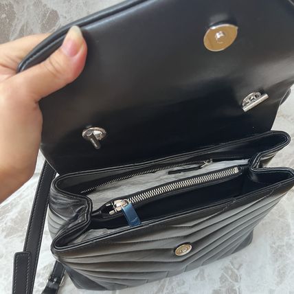 Saint Laurent LOULOU Monogram Casual Style Calfskin 2WAY Plain Leather Crossbody - Image 5