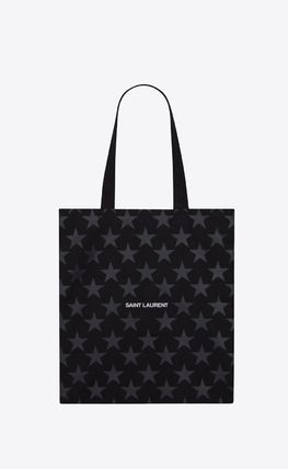 Saint Laurent RIVE DROITE 2023 Cruise Star Casual Style Unisex Canvas A4 Bi-color Party Style - Image 2