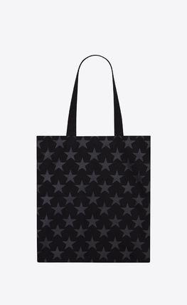Saint Laurent RIVE DROITE 2023 Cruise Star Casual Style Unisex Canvas A4 Bi-color Party Style - Image 3
