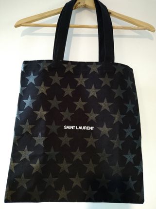 Saint Laurent RIVE DROITE 2023 Cruise Star Casual Style Unisex Canvas A4 Bi-color Party Style - Image 4