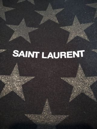 Saint Laurent RIVE DROITE 2023 Cruise Star Casual Style Unisex Canvas A4 Bi-color Party Style - Image 5