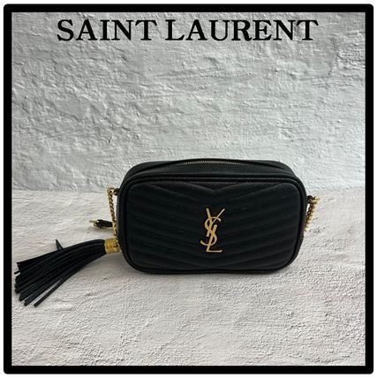 Saint Laurent Casual Style Street Style Logo Shoulder Bags
