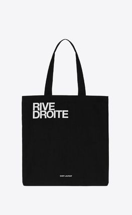 Saint Laurent RIVE DROITE 2022 SS Casual Style Unisex A4 Bi-color Plain Party Style - Image 2