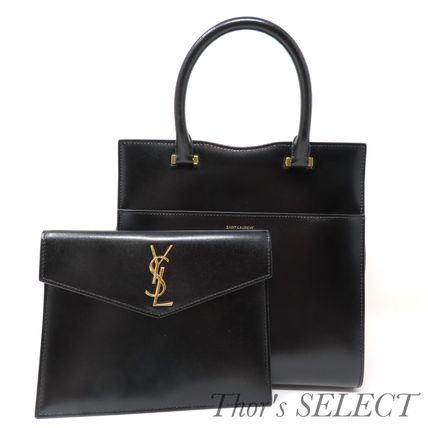 Saint Laurent UPTOWN Casual Style 3WAY Plain Leather Party Style Office Style (561203) - Image 2