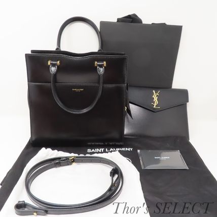 Saint Laurent UPTOWN Casual Style 3WAY Plain Leather Party Style Office Style (561203) - Image 3